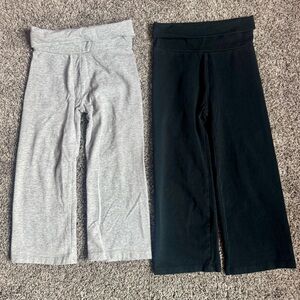 GAP Gray and Black Straight Leg Cotton Pants for Toddler Girls. Size 3 Years.